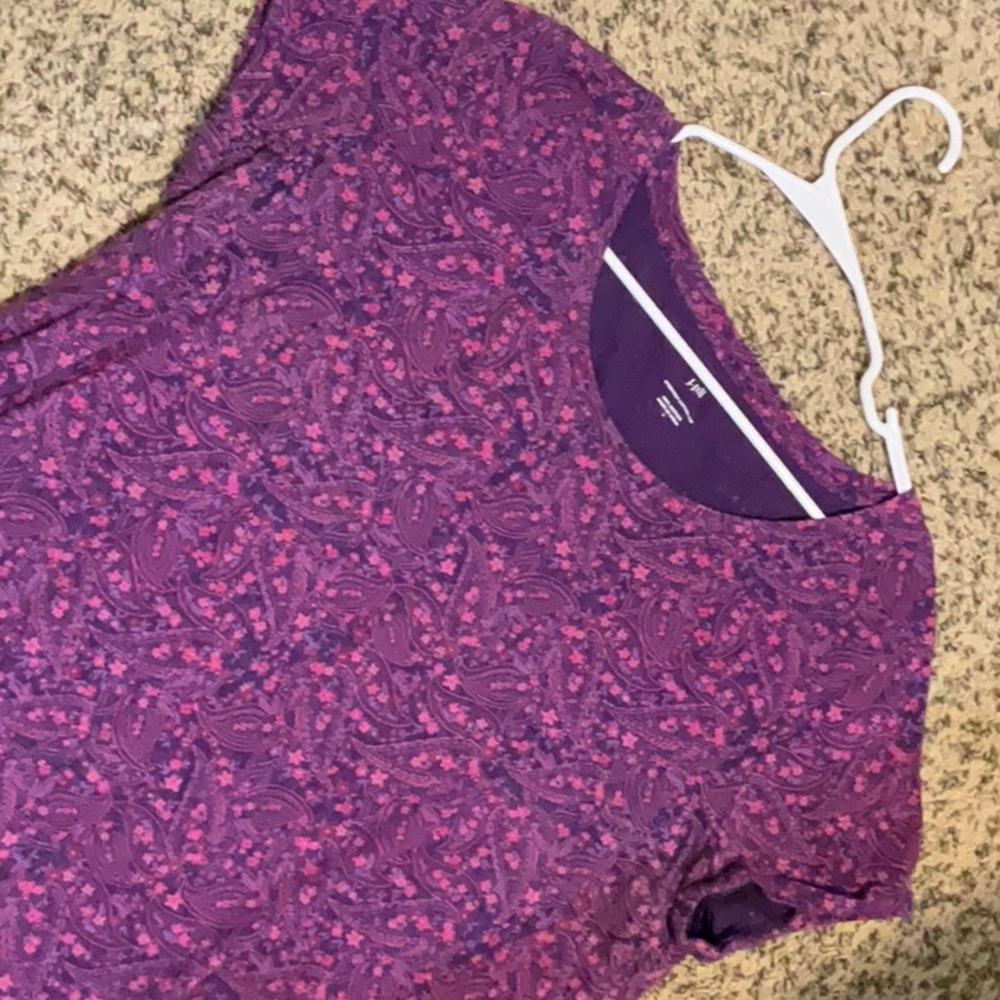 Purple Patterned Women's Top